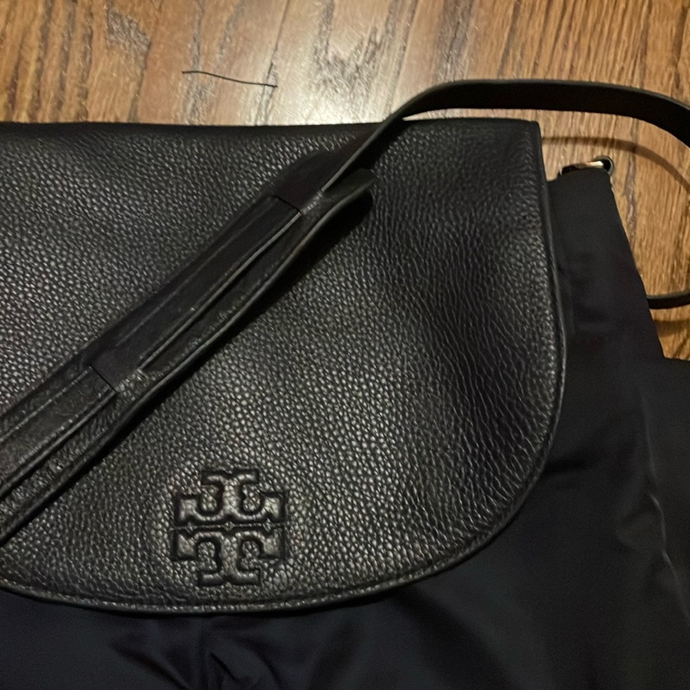 Like new Tory Burch nylon + leather diaper bag w/changing pad - Picture 2 of 6